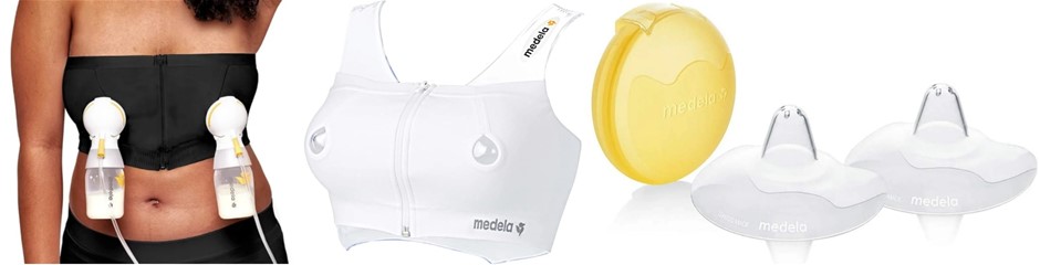 Medela Breastfeeding Bundle: 1 x 2-Pack Contact Nipple Shield, 1 x Easy Exp