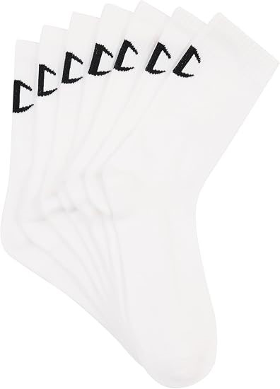Champion Crew Socks - 7 Pack, White (7 Pack), Medium