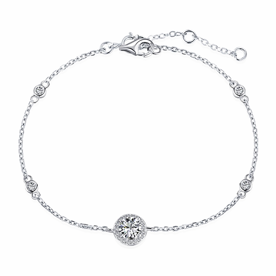 0.5ct Cubic Zirconia 925 Sterling Silver Tennis Bracelet