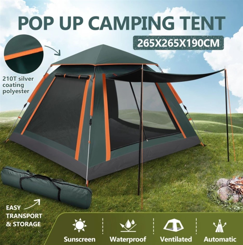 OGL 5 Man Tent Camping Pop Up Family Party Beach Instant Sun Shade Shelter