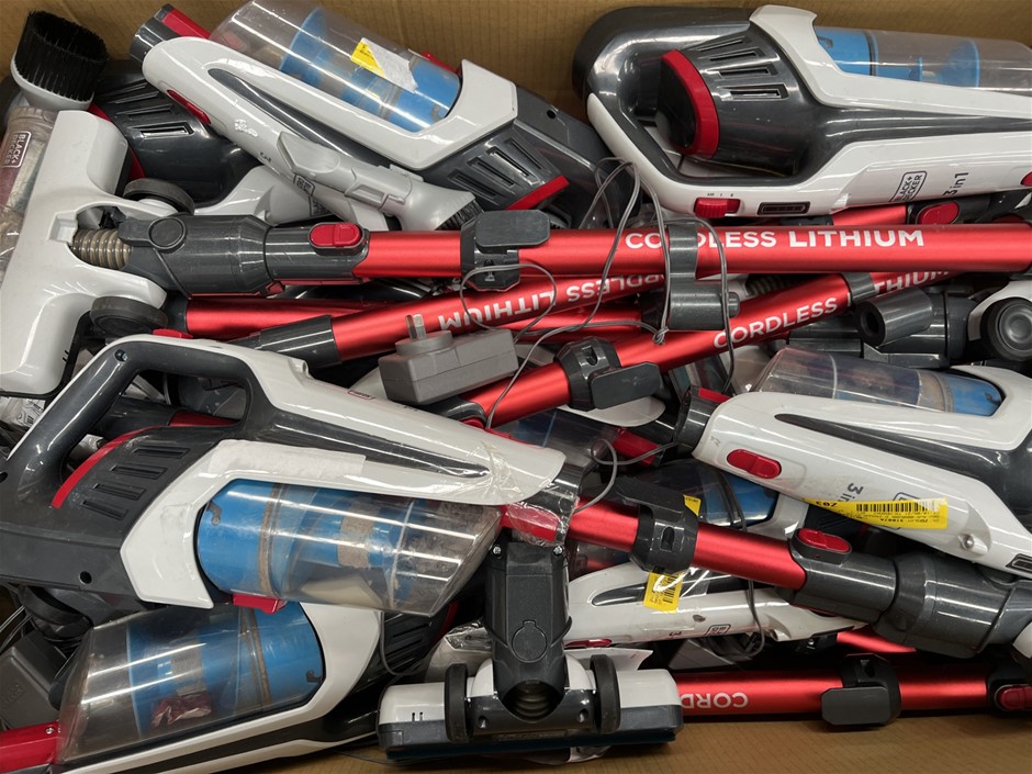 12 x BLACK + DECKER 3 In 1 Vacuums. NB: Minor use, Missing Parts.