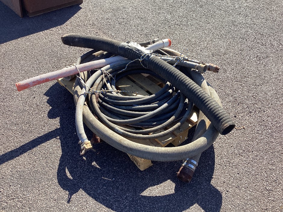 Pallet of Heavy-Duty Industrial Transfer Hoses