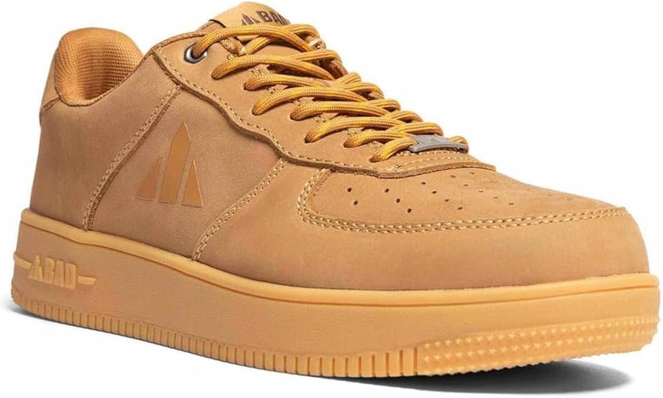 BAD WORKWEAR Unisex Energy Safety Steel Toe Cap Work Shoes, US8/UK7, Wheat.