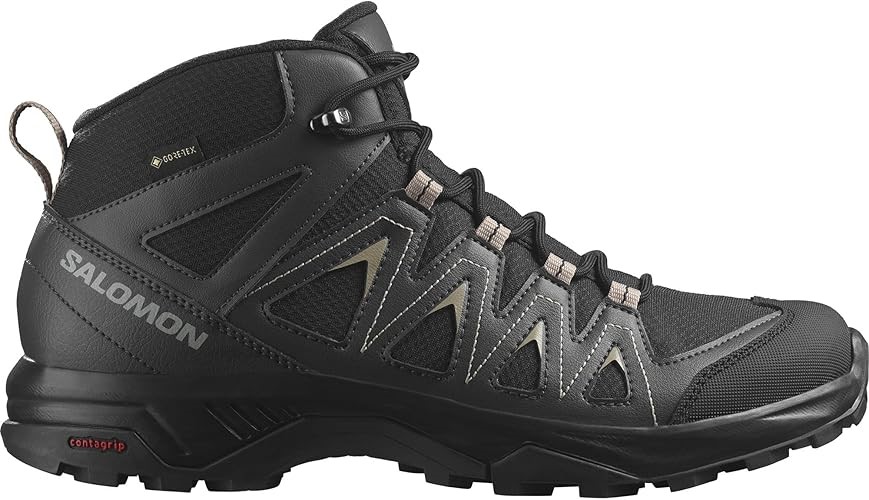 SALOMON Men's X Braze Mid GTX Trail Hiking Shoe, US11.5/EU46, Black/Phantom