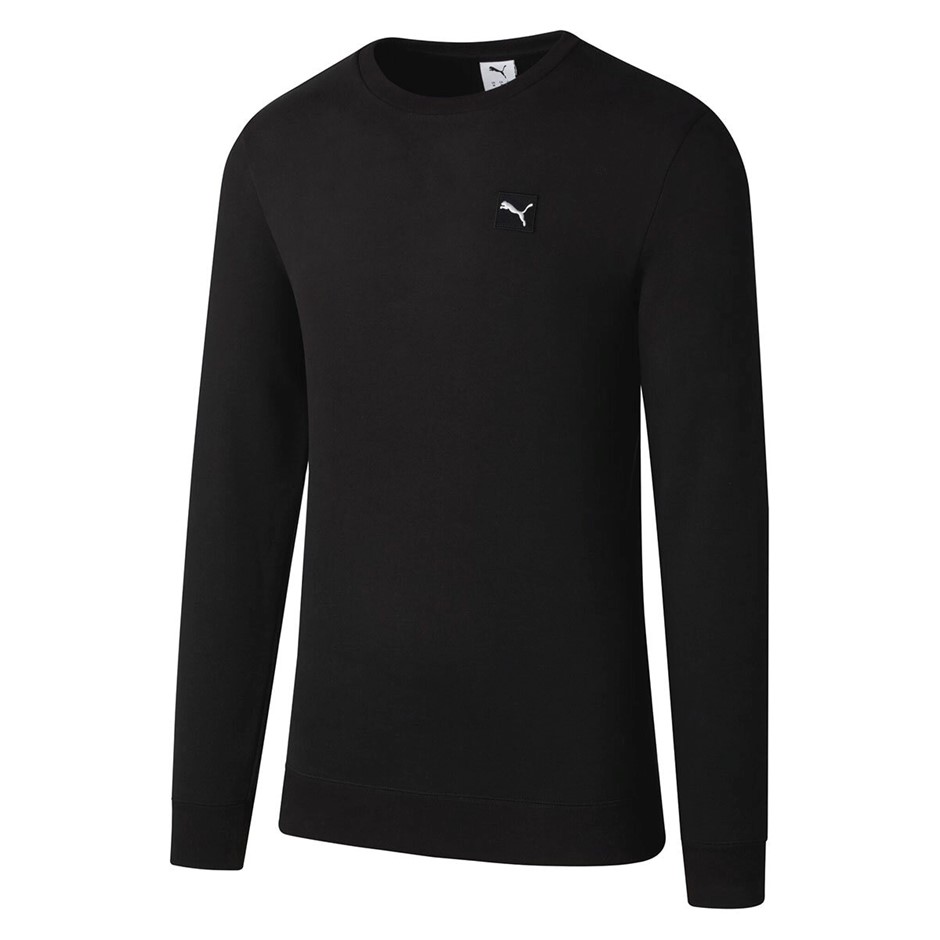 PUMA Men's ESS Elevated Crew Pullover, Size L, Black (01), 199181. NB: may