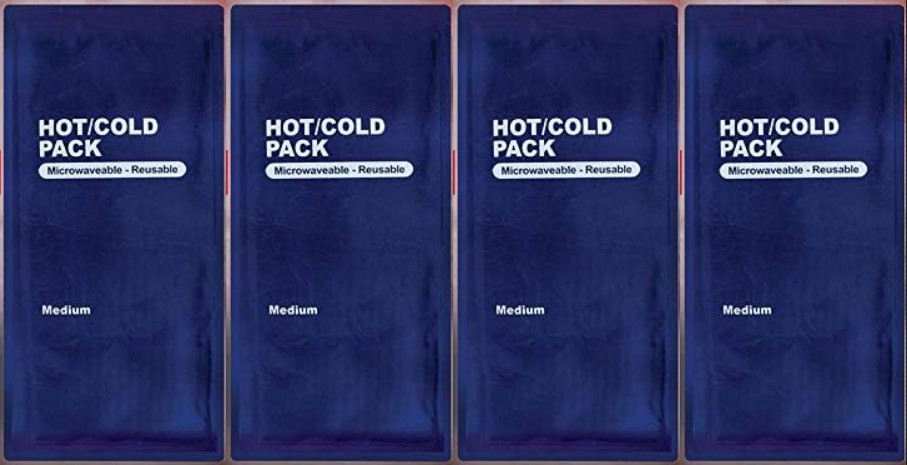 4x Hot & Cold Pack - Reusable Microwave Heat Ice Gel Pack Pain Relief First