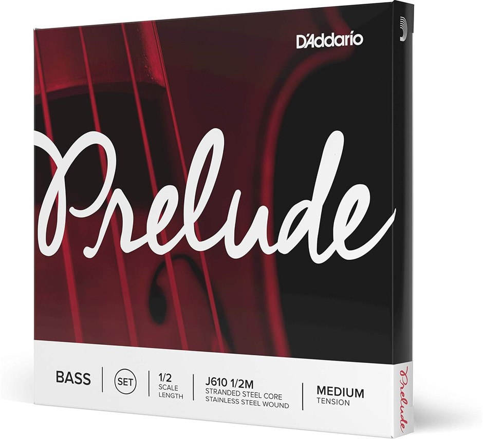 D'Addario Prelude Bass String Set, 1/2 Scale, Medium Tension