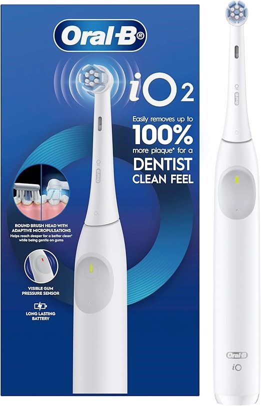 Oral-B iO Series 2 Gentle Clean Electric Toothbrush, White. NB: missing bru