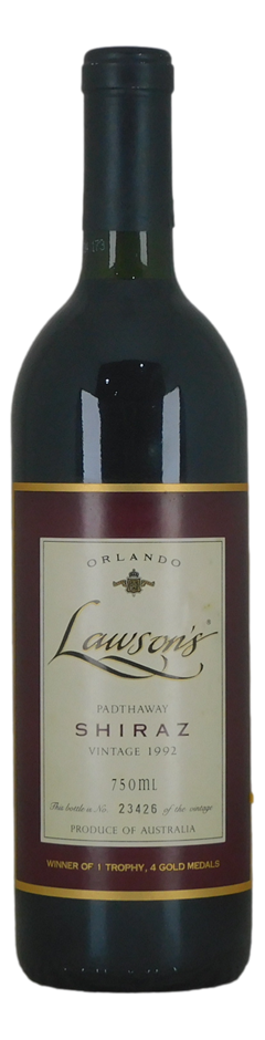 Orlando Lawson`s Shiraz 1992 (1x 750mL), SA.