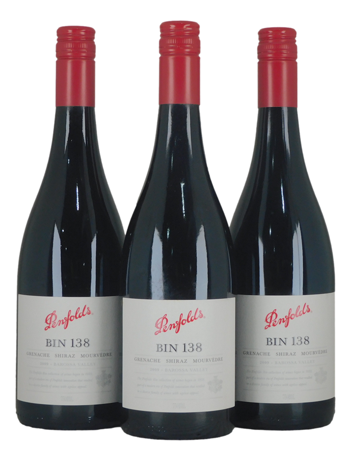 Penfolds Bin 138 2009 (3x 750mL), SA.