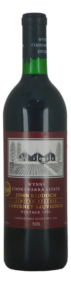 Wynns John Riddoch Ltd Release Cab Sauv 1991 (1x 750mL) Coonawarra, SA.