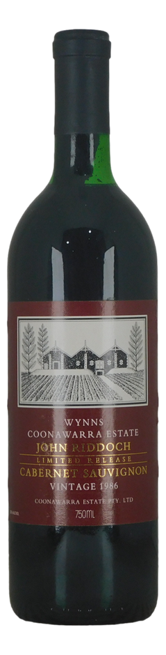 Wynns John Riddoch Cabernet Sauvignon 1986 (1x 750mL), Coonawarra, SA.