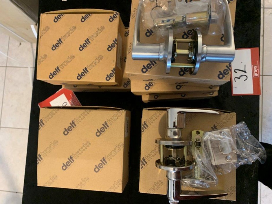 4 x Delftrade Privacy Lever Sets and 5 x Delftrade Passage Sets (Unused)