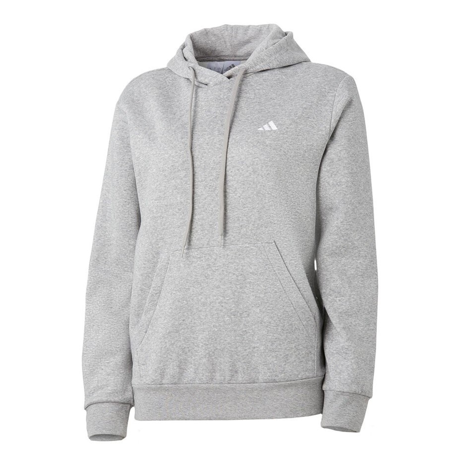 ADIDAS Women's SL FeelCozy Hoodie, Size AU S, Cotton, Medium Grey Heather,