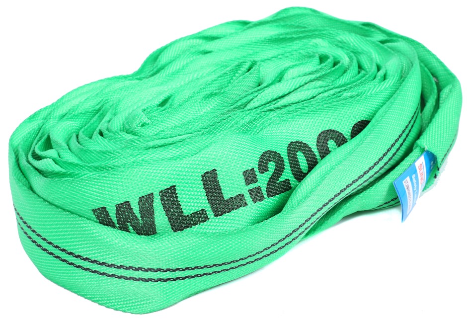 2 x Round Lifting Slings, WLL 2000kg x 3.5M (With Test Cert)