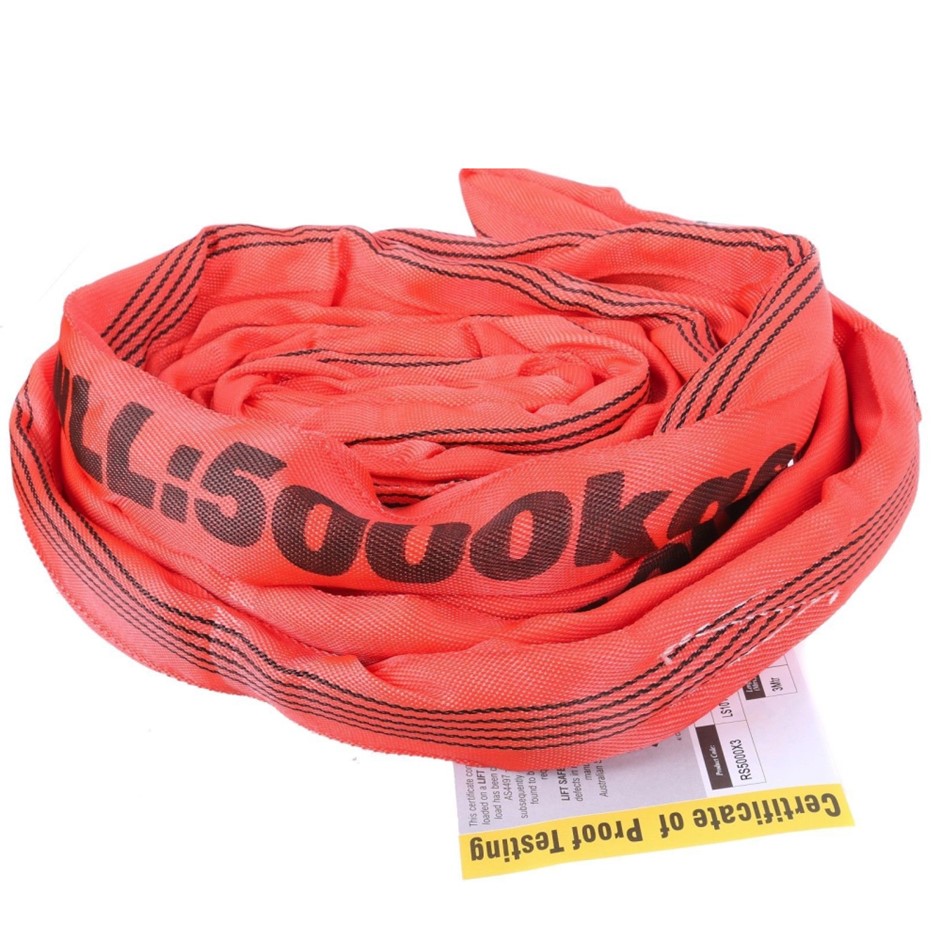 Round Lifting Sling, WLL 5000kg x 6M (With Test Cert).