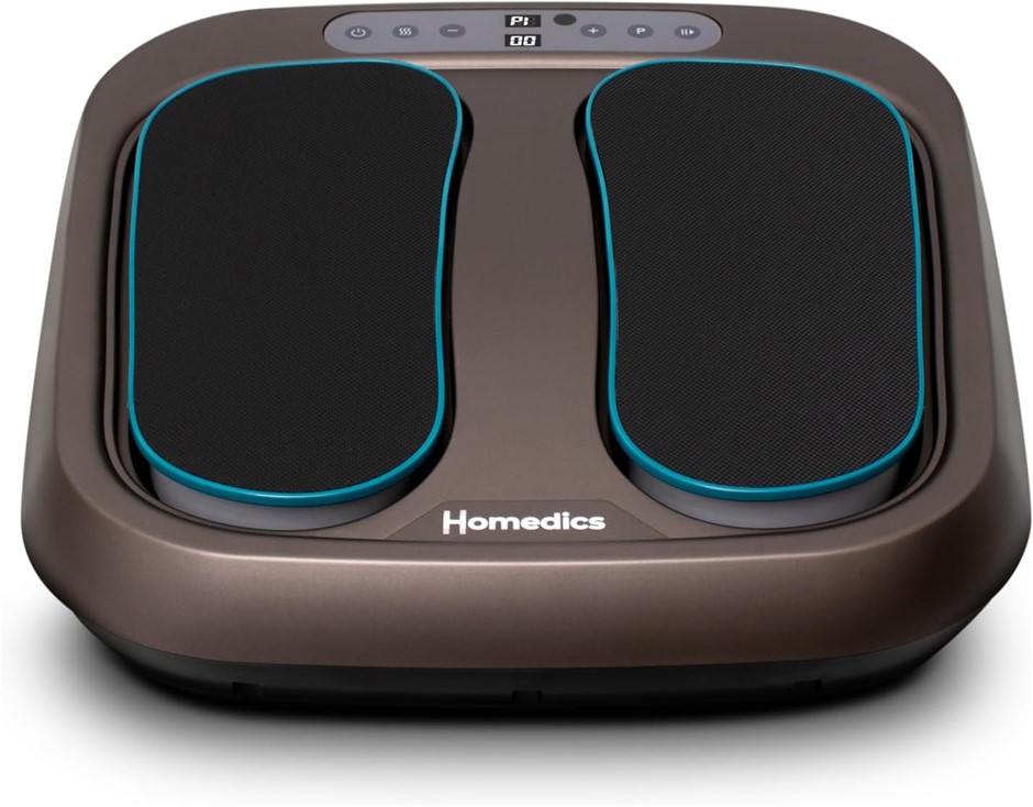 Homedics Foot Flow Circulation Booster with Vibration Massage, Soothing Hea