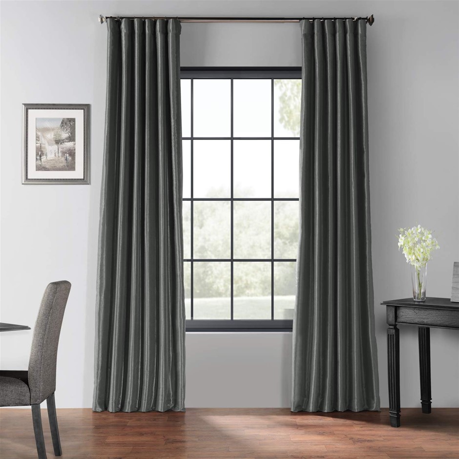 HPD Half Price Drapes Faux Silk Blackout Curtains 108 Inches Long for Bedro