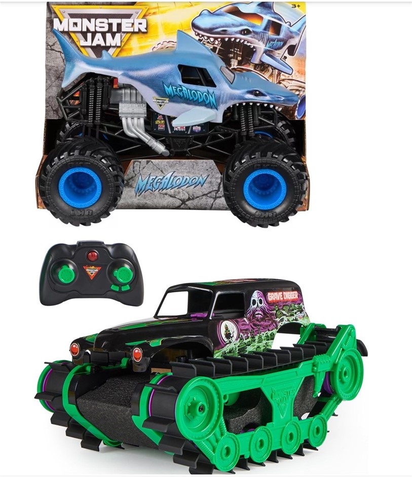 Monster Jam Grave Digger Trax Monster Truck & 1 Monster Jam 6056227 MJC RDC