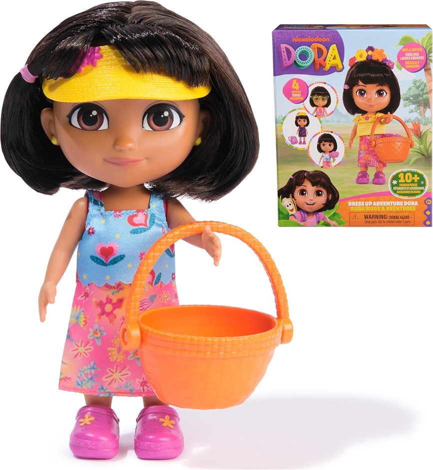 3 X DORA Dress Up Adventure Dora, 6-inch Doll with Removable Clothes & Acce