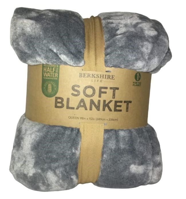 BERKSHIRE LIFE Soft Blanket, Queen Size, 249cm x 234cm, Grey. NB: Not in or