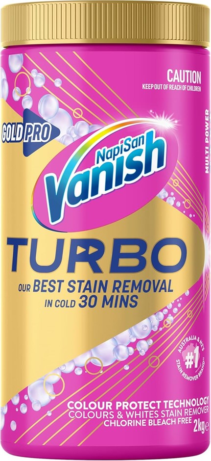 2 x VANISH Gold Napisan Gold Pro Turbo Oxi Action Stain Remover Laundry Pow