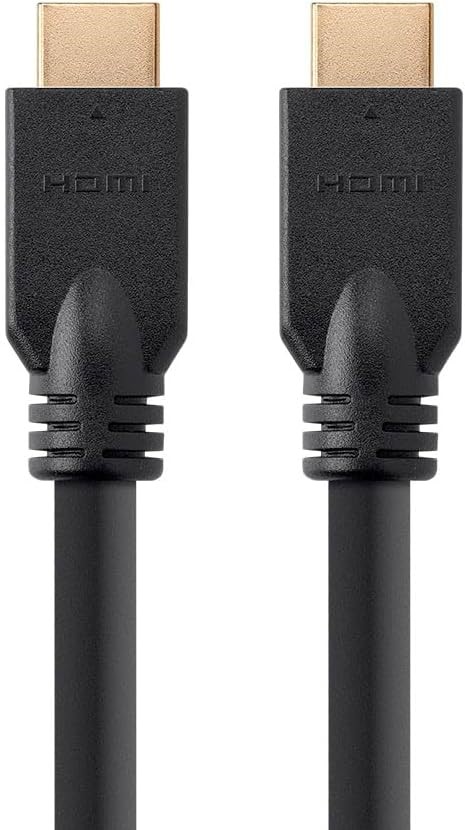 Monoprice High Speed HDMI Cable - 25 Feet - Black | No Logo, 4K @ 60Hz, HDR