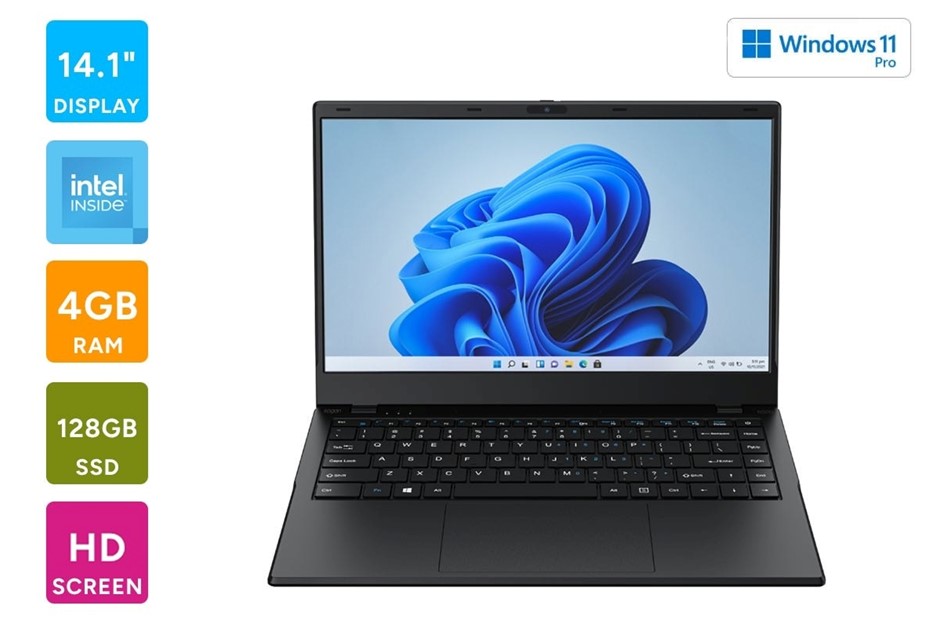 Kogan Atlas N500 14.1" Intel N100 USB-C Laptop with Windows 11 Pro (128GB).