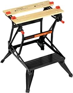 BLACK+DECKER Workmate Workbench, 16.6D cm x 62W cm x 71.4H cm, Black. NB: M