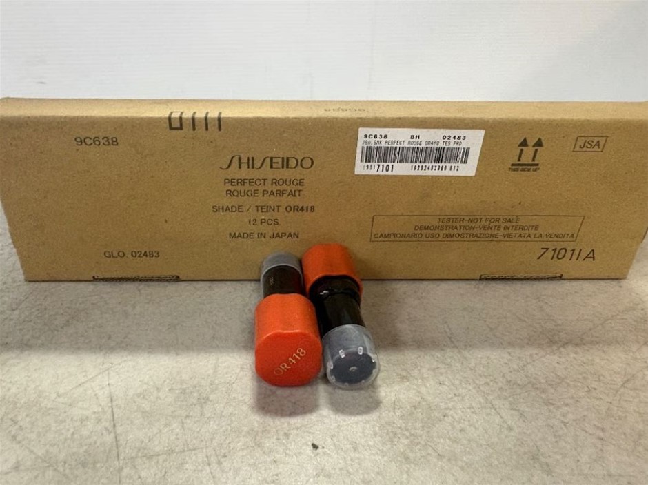 Shiseido Perfect Rouge Lipstick Shade OR418 Tester 4Pcs Model SH10989T