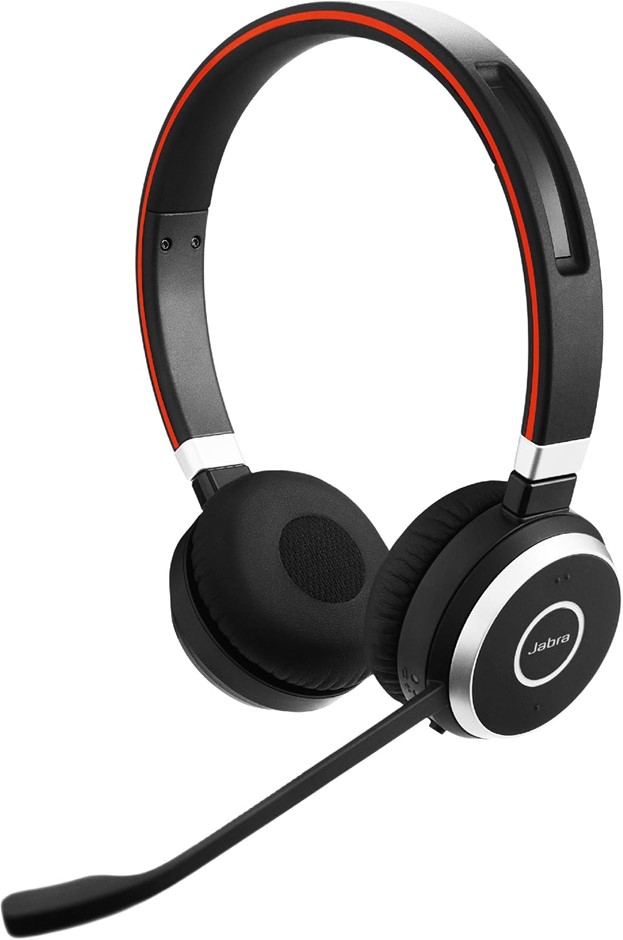 Jabra Evolve 65 UC Stereo Wireless Bluetooth Headset/Music Headphones, Blac