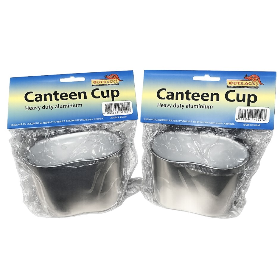 6 x Outback Australia Canteen Cup 600ML Multipurpose Heavy Duty Aluminum fo