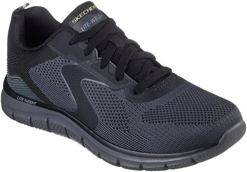 Skechers Men's Track - Lerko Sneaker, Black/Charcoal, (232965-BKCC) US 12