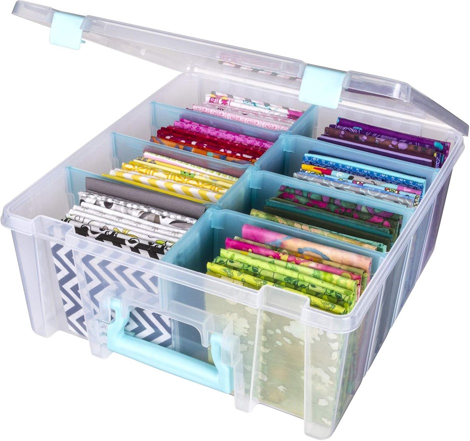 ArtBin Super Satchel Double Deep Compartment Box - Art Storage with 8 Remov