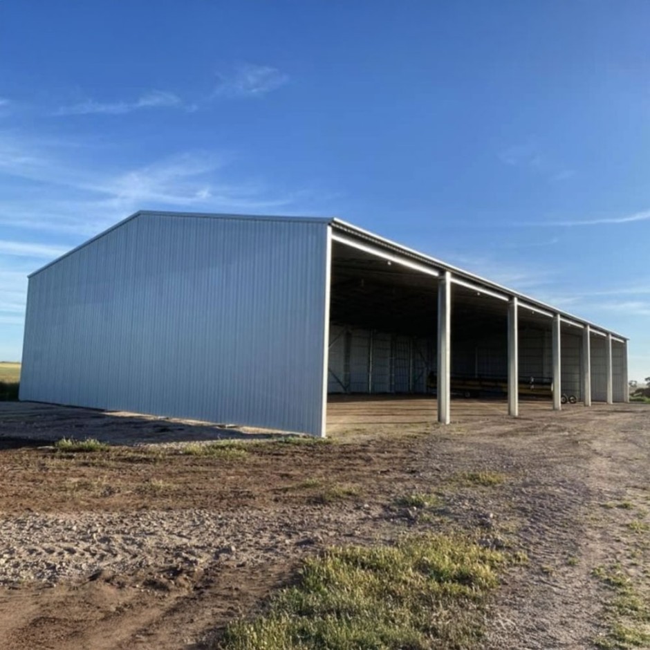 Unused 15mx30mx6m 3 Side Enclosed Steel Frame Portal Shed