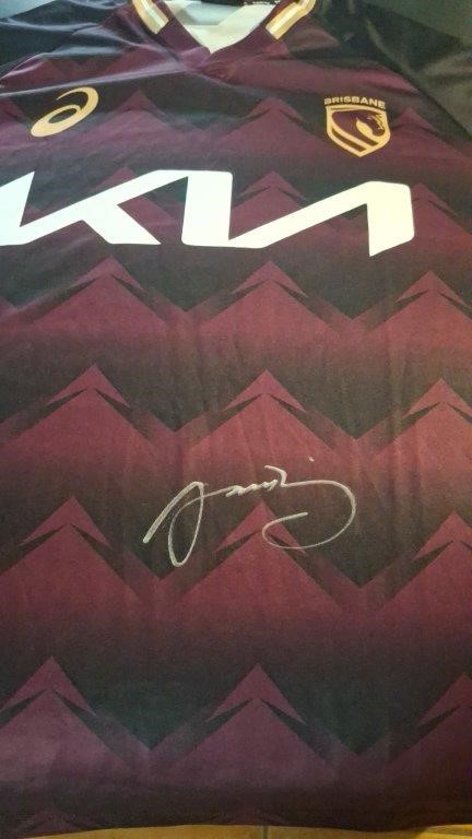 SAM THAIDAY SIGNED BRISBANE BRONCOS JERSEY