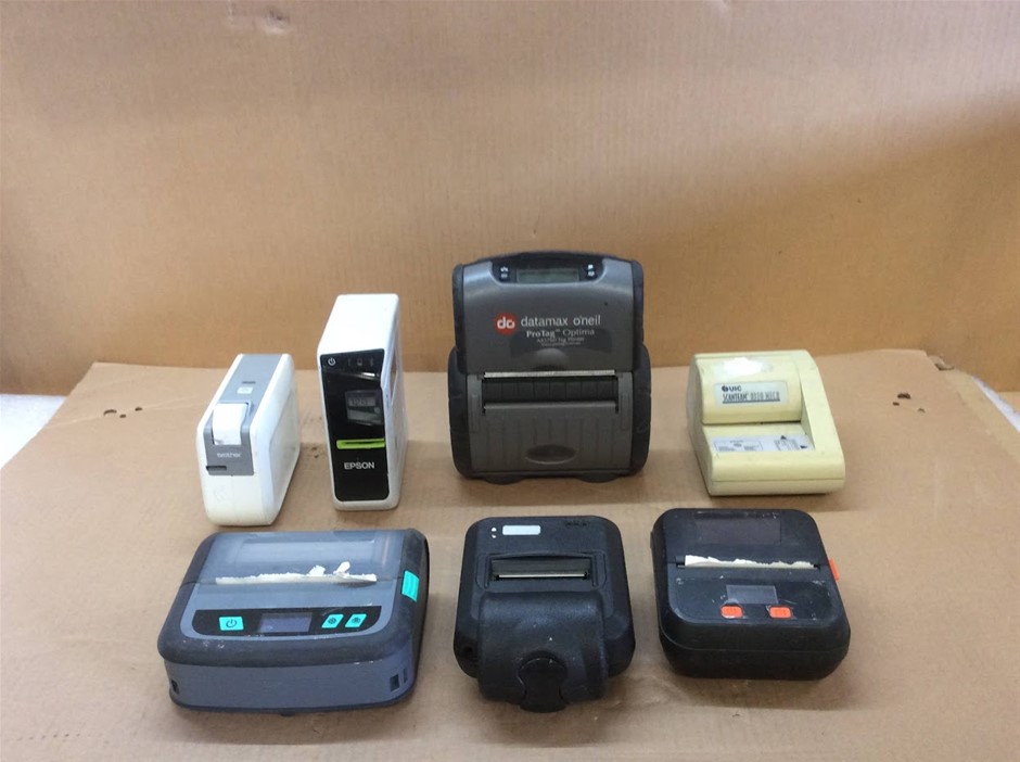 Mixed Label Printers Thermal Receipt Printers (Lot of 7)