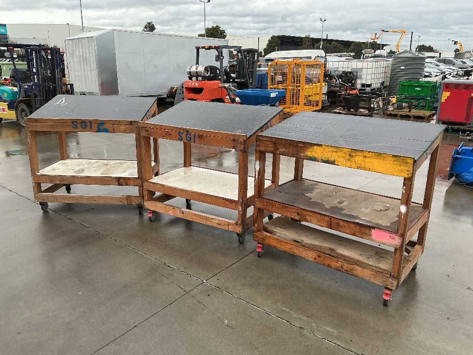 <p>3 x Timber Work Benches</p>