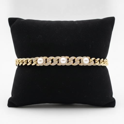 18k Yellow Gold Filled Bracelet stamped(18K)-18.5cm