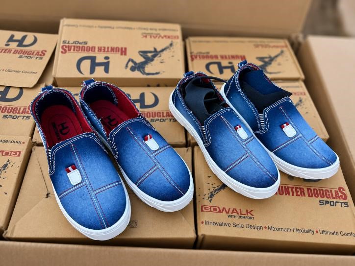 27 Pairs HUNTER DOUGLAS SPORTS GoWalk Blue Slip-On Casual Shoes, Sizes From
