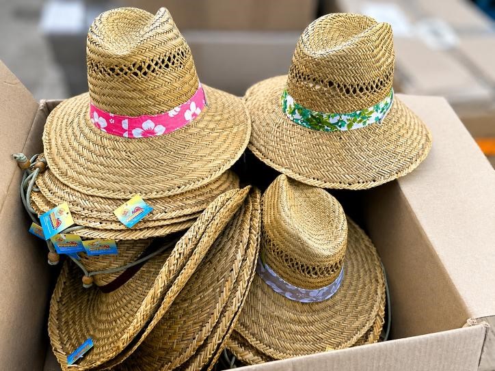 25 x Assorted Woven Straw Sun Hats – Wide Brim with Mixed Floral Bands & Ch