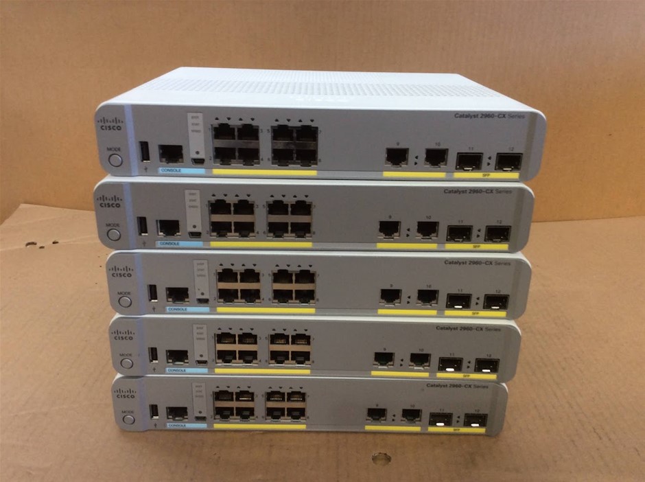 Cisco Catalyst 2960-CX WS-C2960CX-8TC-L Network Switch (Lot of 5)
