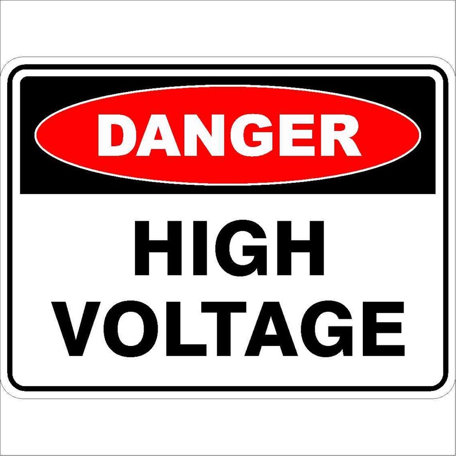 23 x SUPER SAFETY Danger High Voltage Sign, 600mm x 450mm.