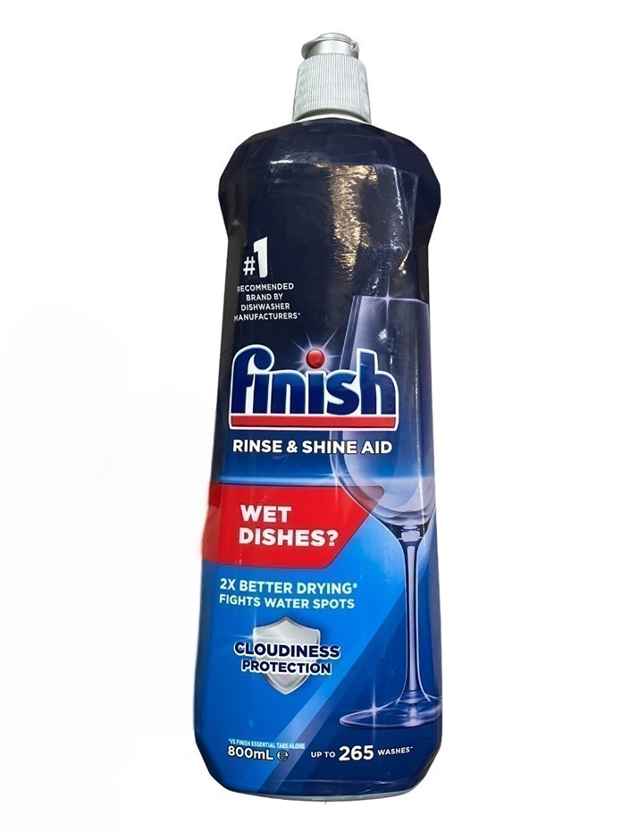 3 x FINISH Rinse & Shine Aid, 800mL.