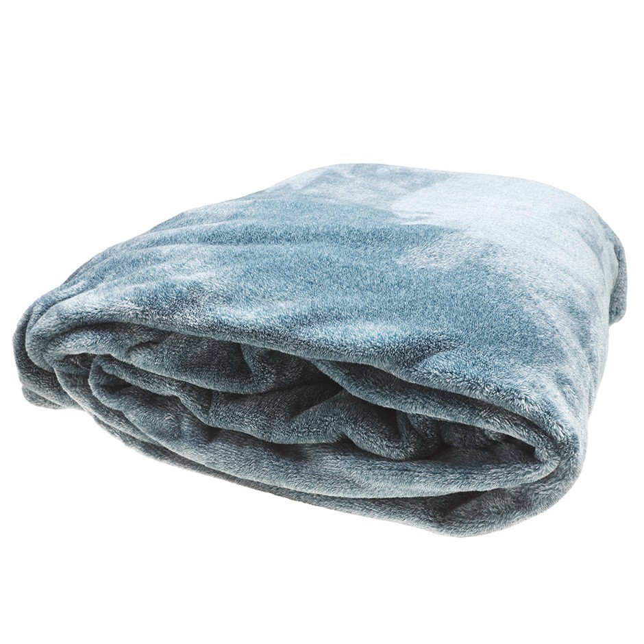 BERKSHIRE LIFE Plush Blanket, Queen Size, 249cm x 233cm, Turquoise. NB: Not
