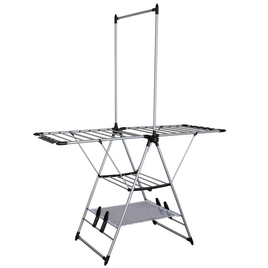 VANDERBILT Gullwing Folding Clothes Drying Rack, 12M Line Drying Space.
