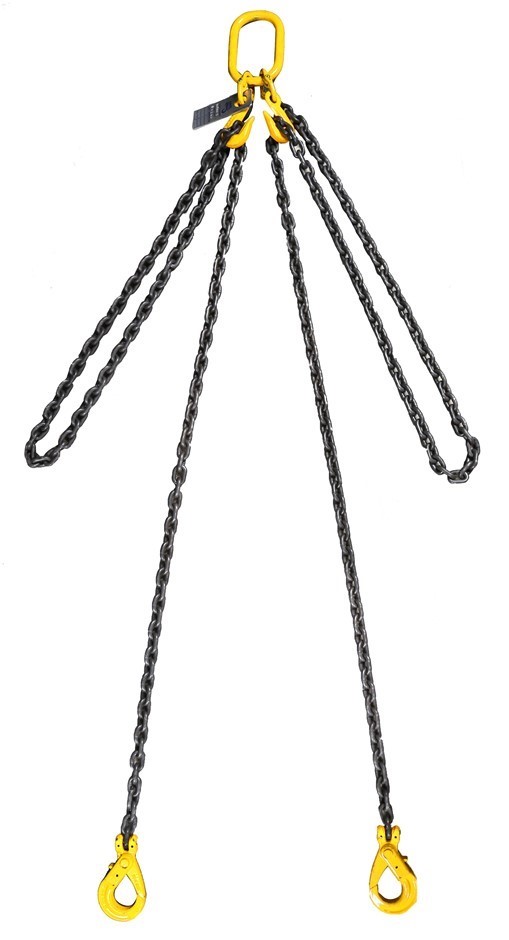 Lifting Chain Sling, 2Leg, WLL 3500kg, 8mm Chain x 4M c/w Clevis Self Locki