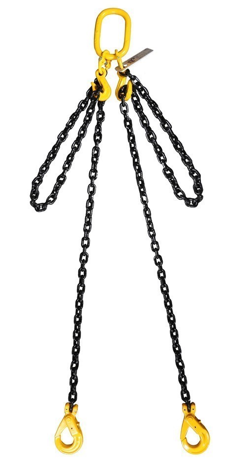 Lifting Chain Sling, 2-Leg, WLL 5500kg, 10mm Chain x 6M c/w  Clevis Self Lo