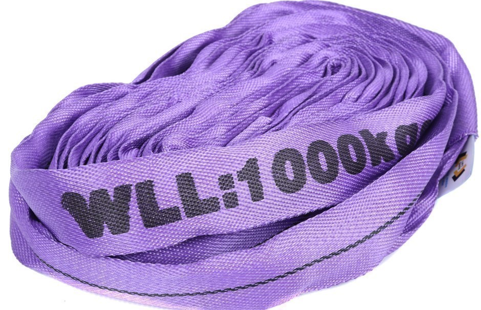 2 x Round Lifting Sling, WLL 1,000kg x 4M (With Test Cert).