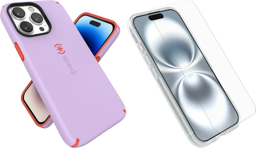 Apple iPhone Pro Bundle: 1 x Speck iPhone 14 Pro Max Case Spring Purple/Ene